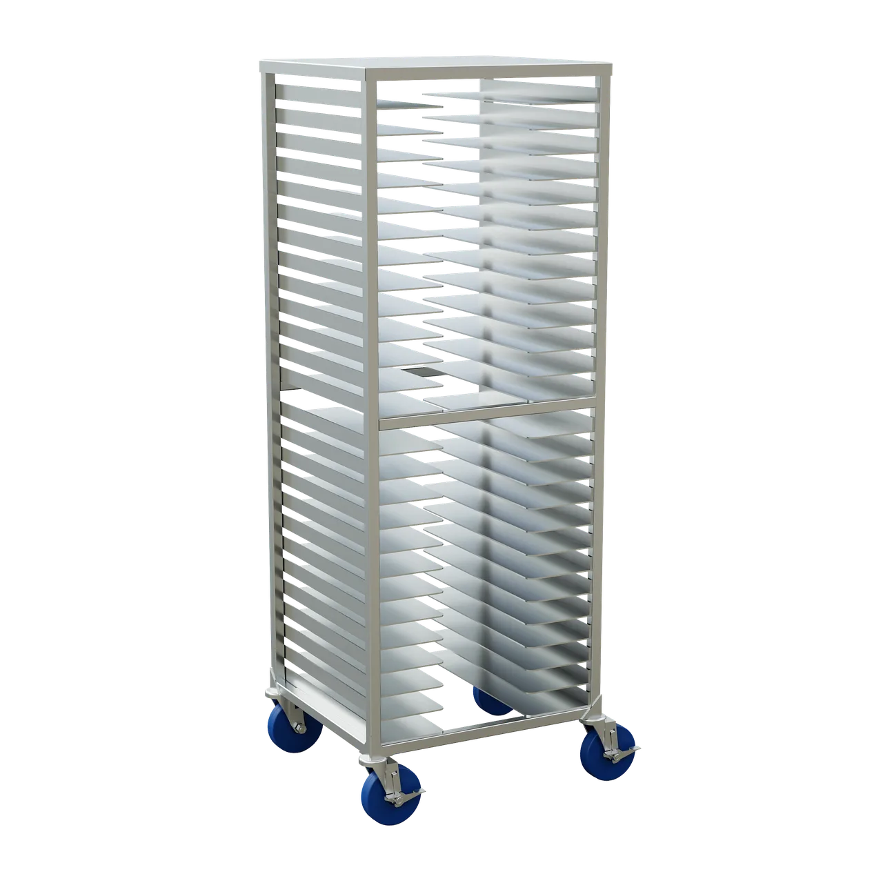 Winholt PPR-26 Mobile Full Height End Loading Pan Rack w/ (26) Round Pizza Pans