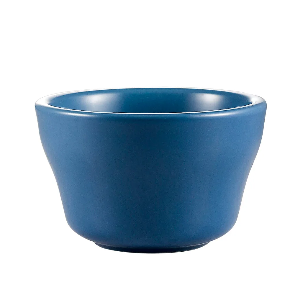 CAC China LV-4-LBU - Las Vegas Bowl 7.25 oz 4" Dia x 2.5" H Blue Ceramic Microwave Safe - 1 Dozen