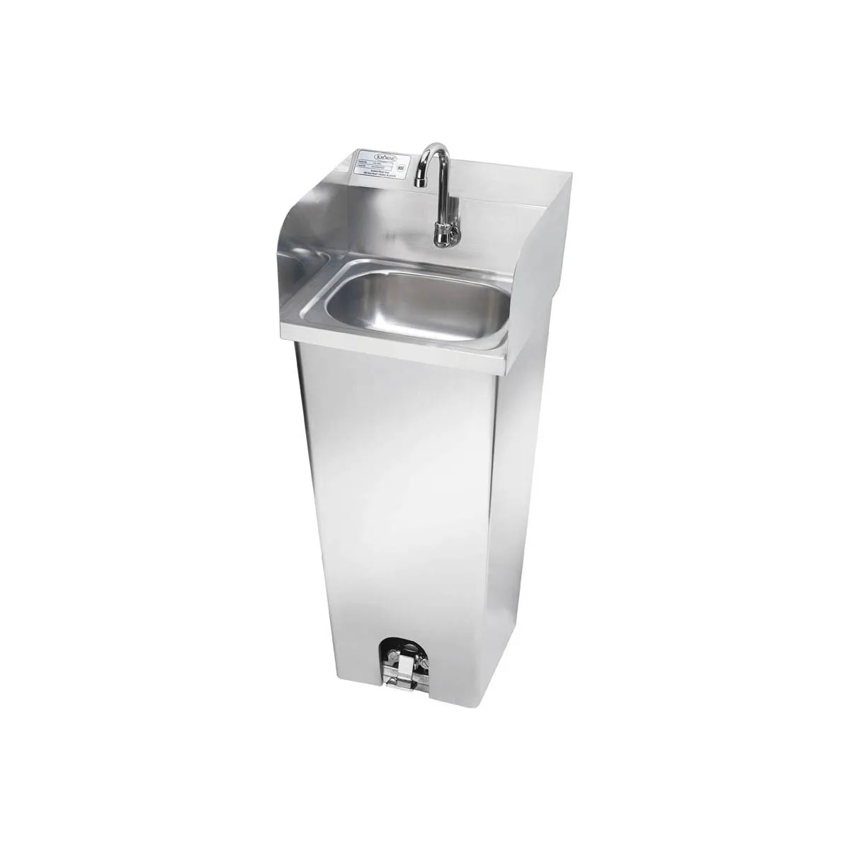 Krowne HS-40 15" Pedestal Mounted Hand Sink w/Faucet,Foot Valve & Soap Dispenser- 20 g / 3 Splashes
