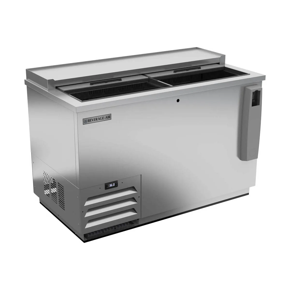 Beverage Air DW49HC-S 50" Deep Well Bottle Cooler w/ 2 Sliding Lids, 3 Dividers, 13.7 cu. ft.