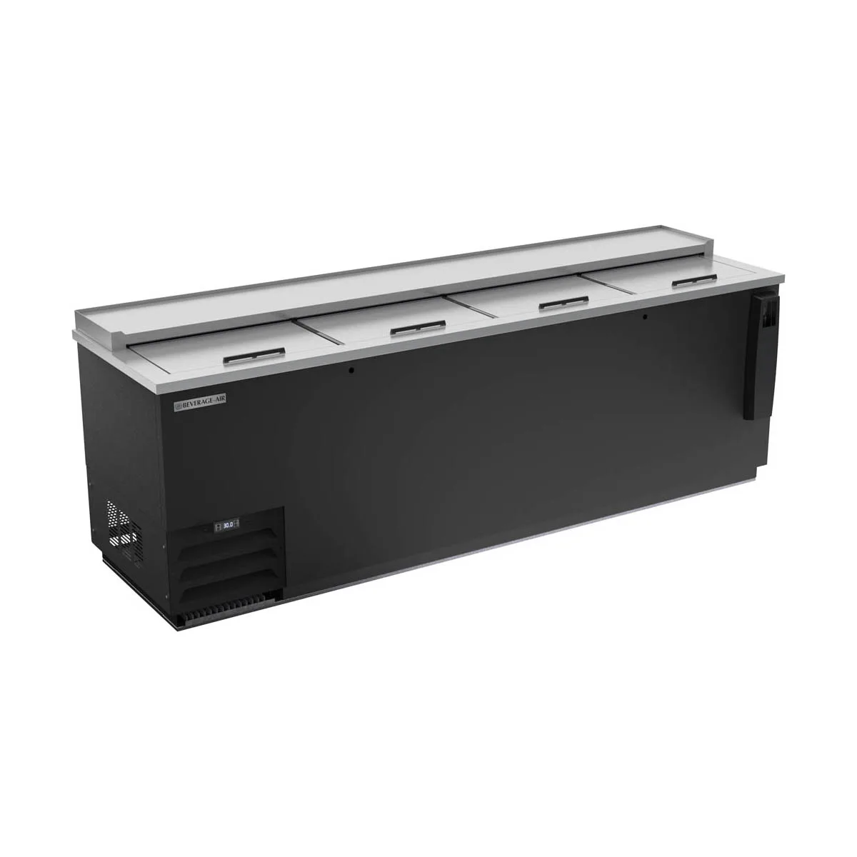 Beverage Air DW94HC-B-29 95" Deep Well Bottle Cooler w/ 4 Sliding Lids, 6 Dividers, 28.63 cu. ft.