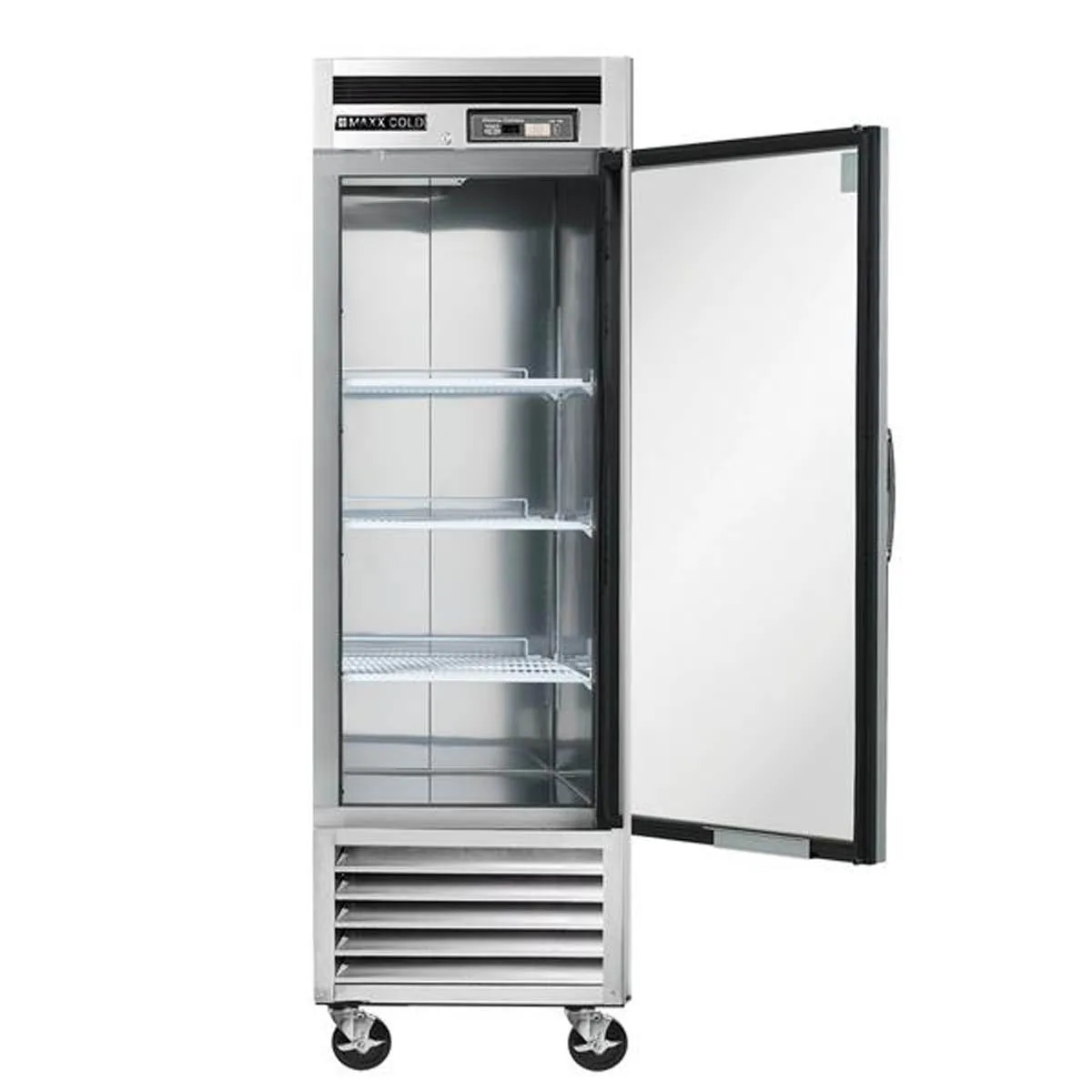 Maxx Cold MCF-23FDHC 26.75" 1-Solid Door Reach-In Freezer, Bottom Mount, 18.9 cu. ft., Stainless Steel