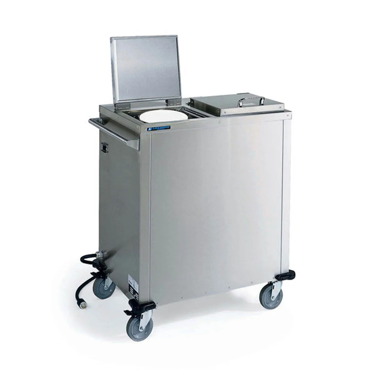 Lakeside 7511 Mobile Enclosed 2 Stack Convection Heated Dish Dispenser, 7" to 10 1/4" Dishes