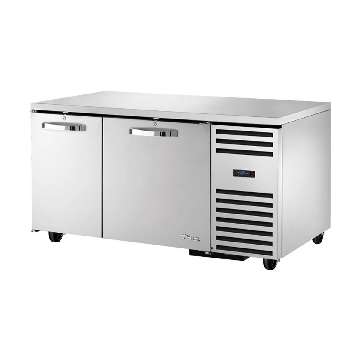 True TUC-60-32F-HC~SPEC3 60" 2-Section Undercounter Freezer w/ 2 Doors, Stainless Steel