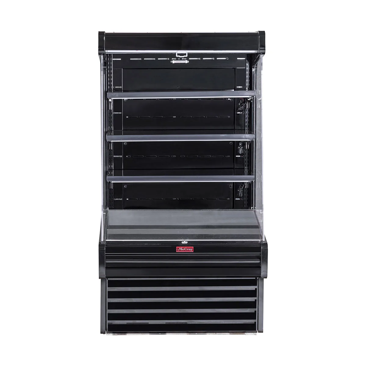 Howard-McCray SC-OD30E-4-SW-B 51" Horizontal Multi-Purpose Open Merchandiser in Black, Self-Contained
