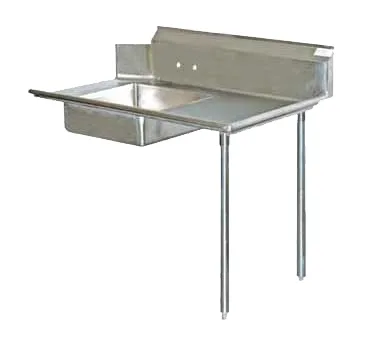 Serv-Ware DDT60R-CWP 60" Straight Soiled Dishtable w/ Right Table, 6-1/4"D Sink, 11" Backsplash