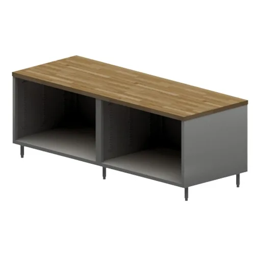 BK Resources CMT-3096 Chef Table, Cabinet Base with Open Front
