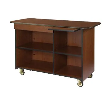 Lakeside 68115 Breakout Dining Station w/ Top Left and Right Compartments, 1 Drawer, 1 Pull-Out Shelf, Adjustable Shelves