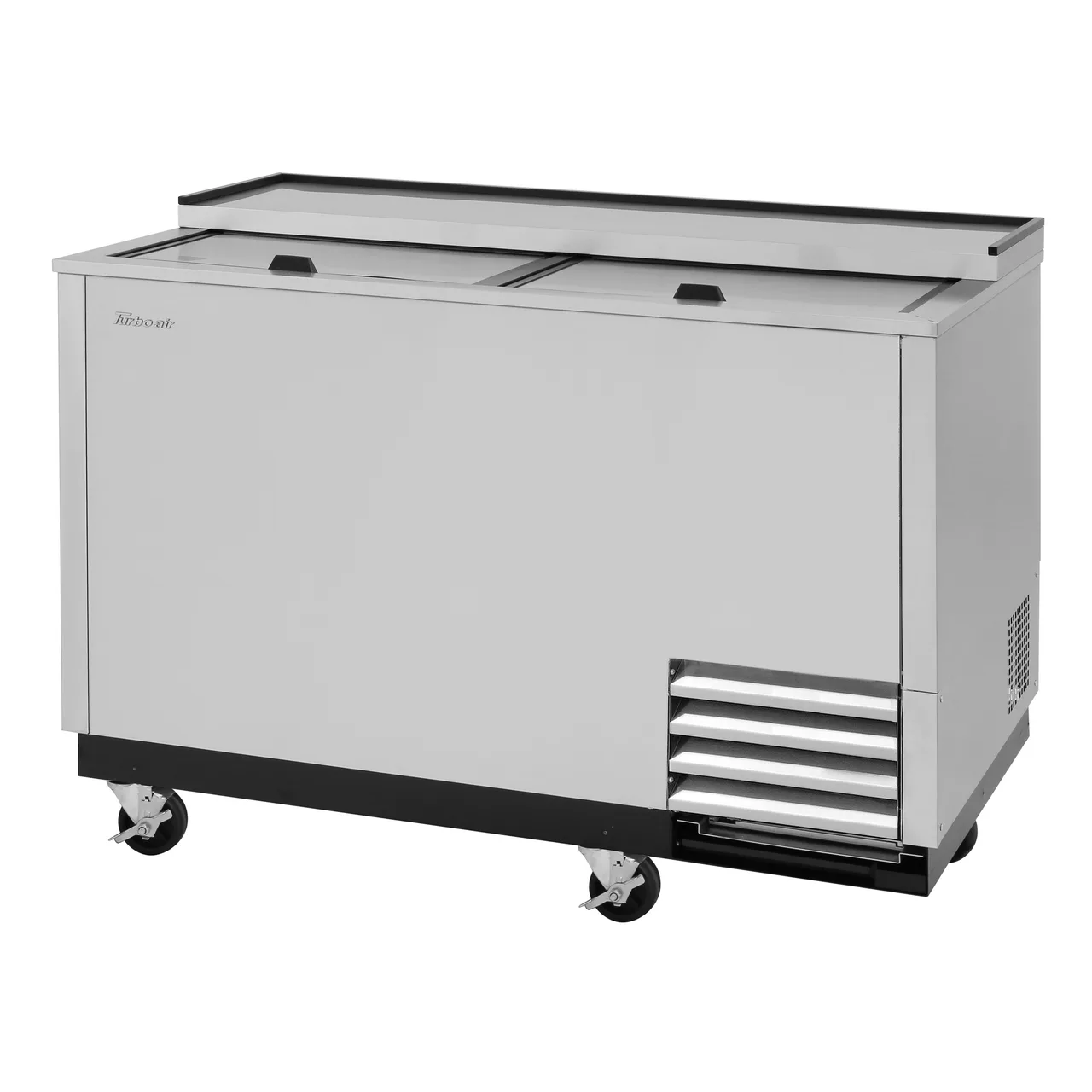 Turbo Air TBC-50SD-GF-N 50" Stainless Glass Froster, 140 Mugs Capacity