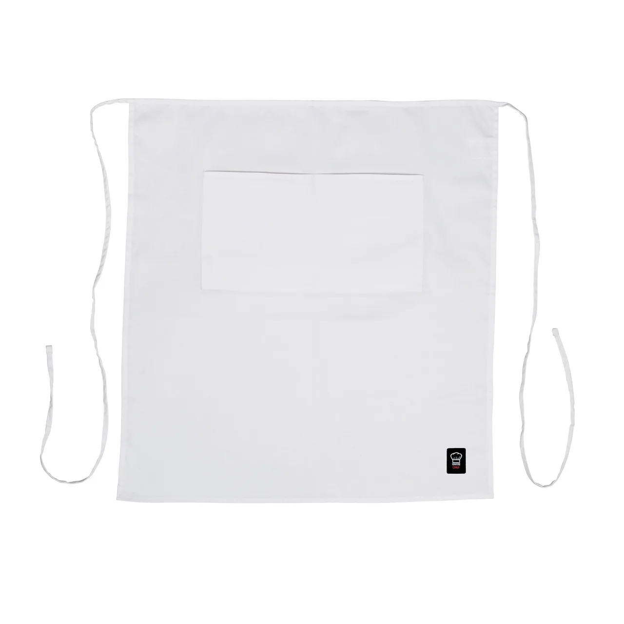 Winco WA-3129WH Bistro Apron, 32"L X 28"W (2) Pockets, Machine Wash And Dry, white