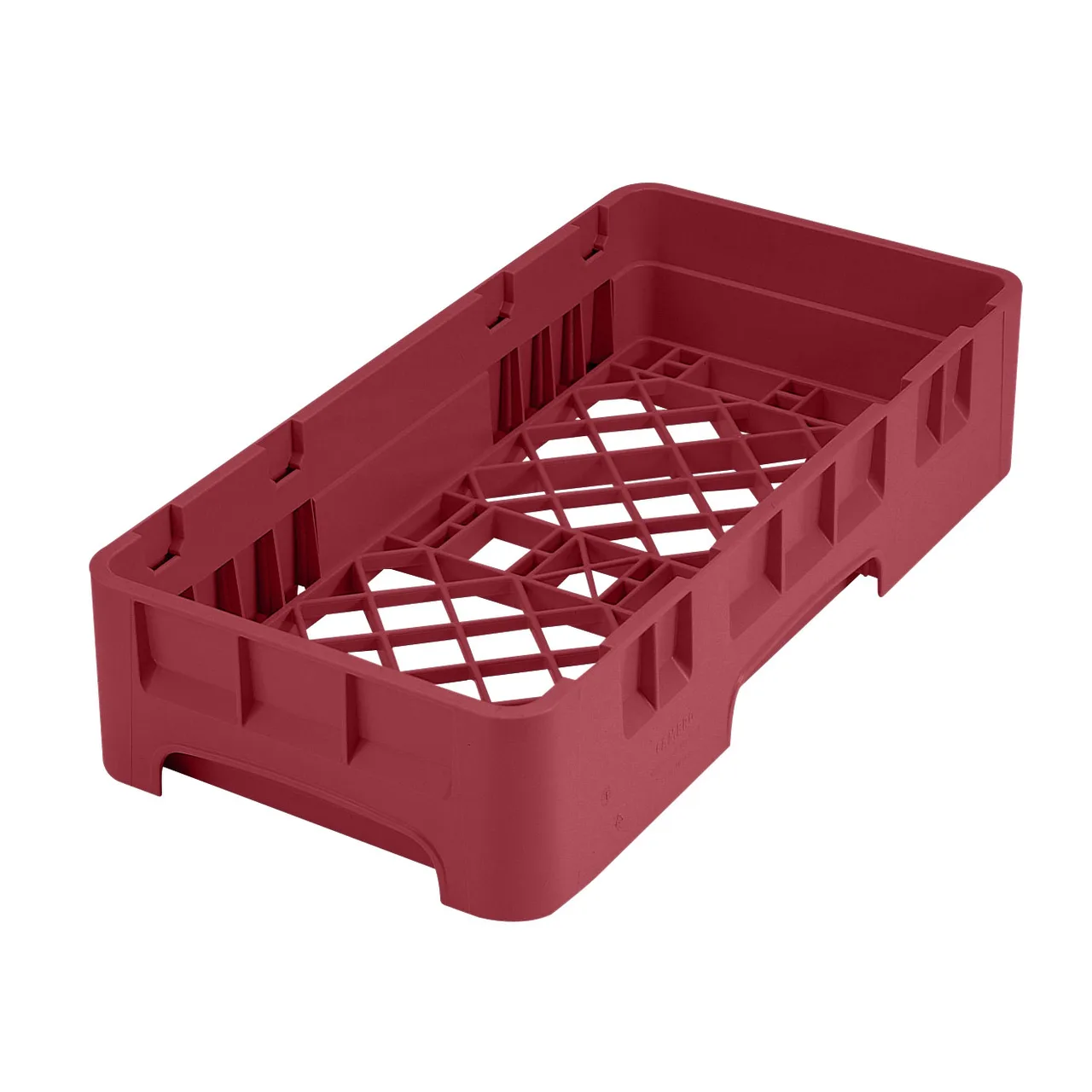 Cambro HBR258416 Camrack Base Rack, Half Size, 1 Compartment, Polypropylene, Cranberry Red, 19-3/4" x 9-7/8"