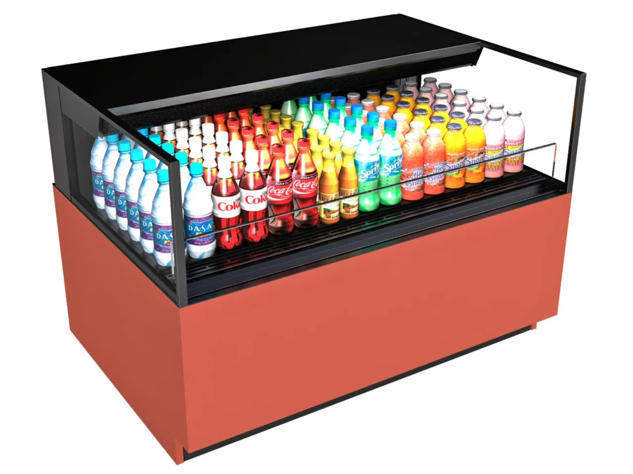 Structural Concepts NR4833RSSV 48" Horizontal Self-Serve Open Air Merhandiser in Black, Deck Only