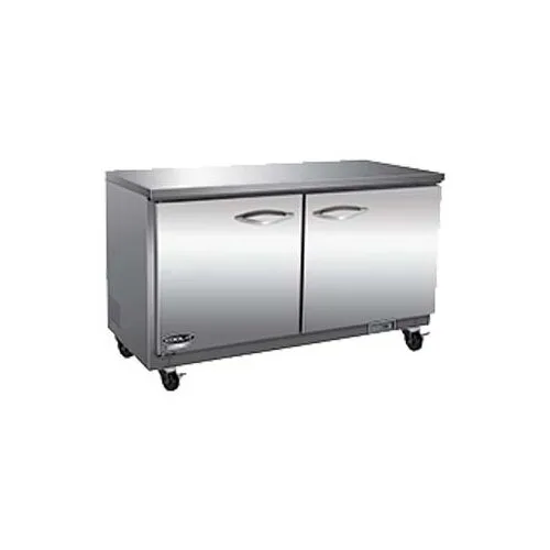 IKON IUC61F 61" 2-Door Undercounter Freezer, Stainless Steel Top, 15.5 cu. ft.