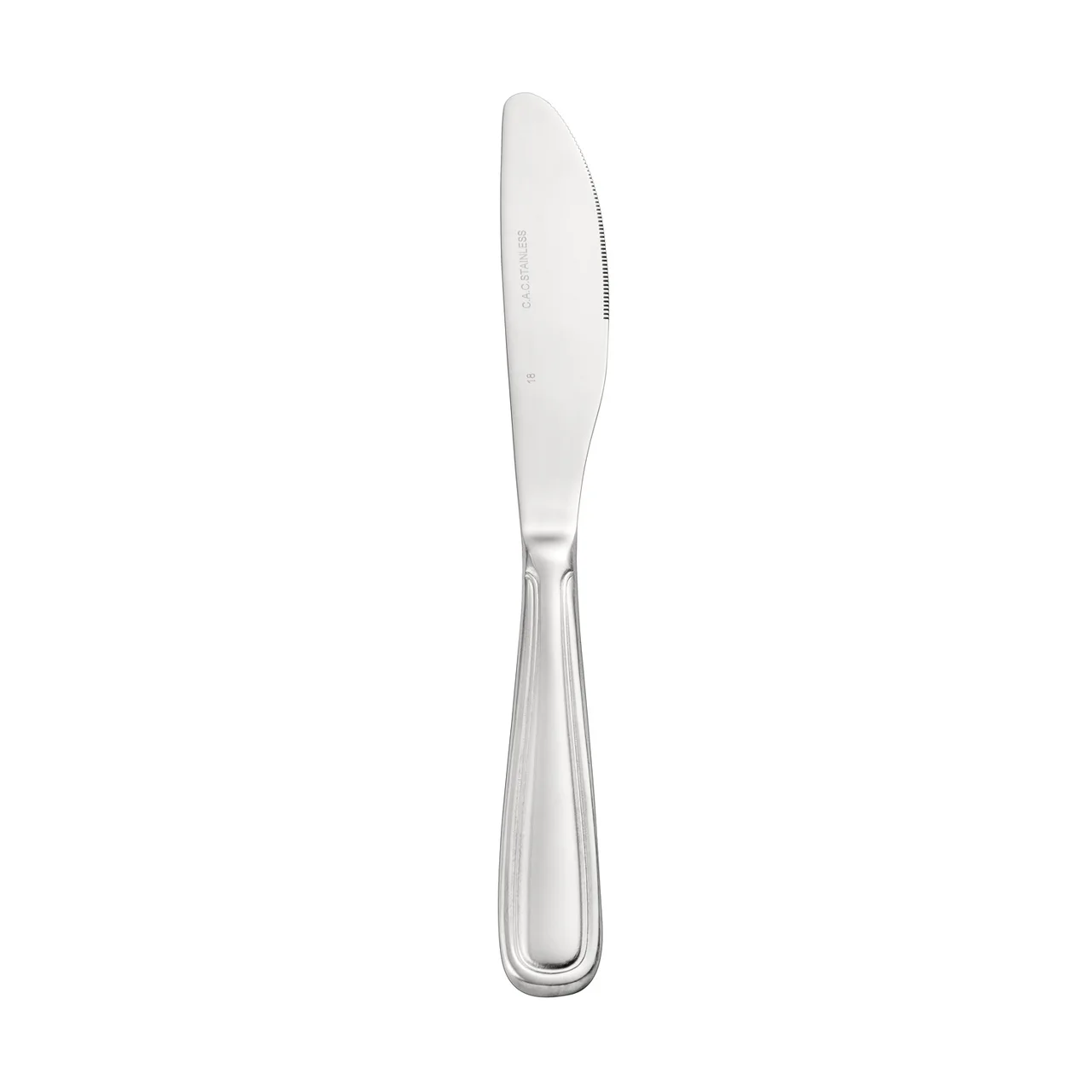 CAC China 8002-15 Dinner Knife, 9-3/4" Length, Solid Handle, 18/8 Stainless Steel - 1 Dozen