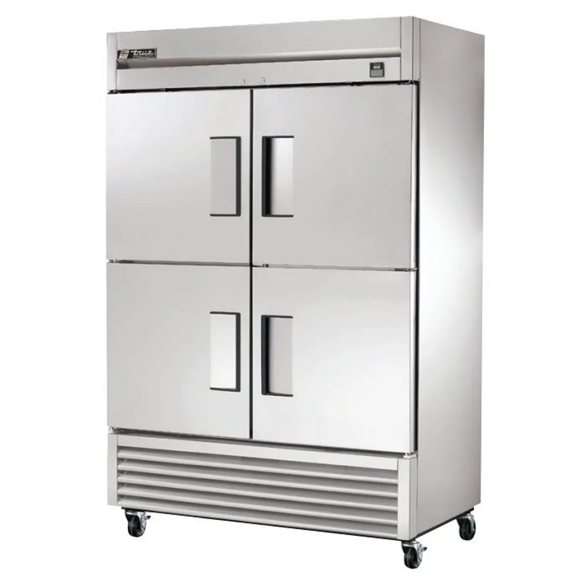 True TS-49F-4-HC 54" 2-Section Reach-In Freezer, 4 Half Hinged Doors, Bottom Mount, 49 cu. ft., Stainless Steel