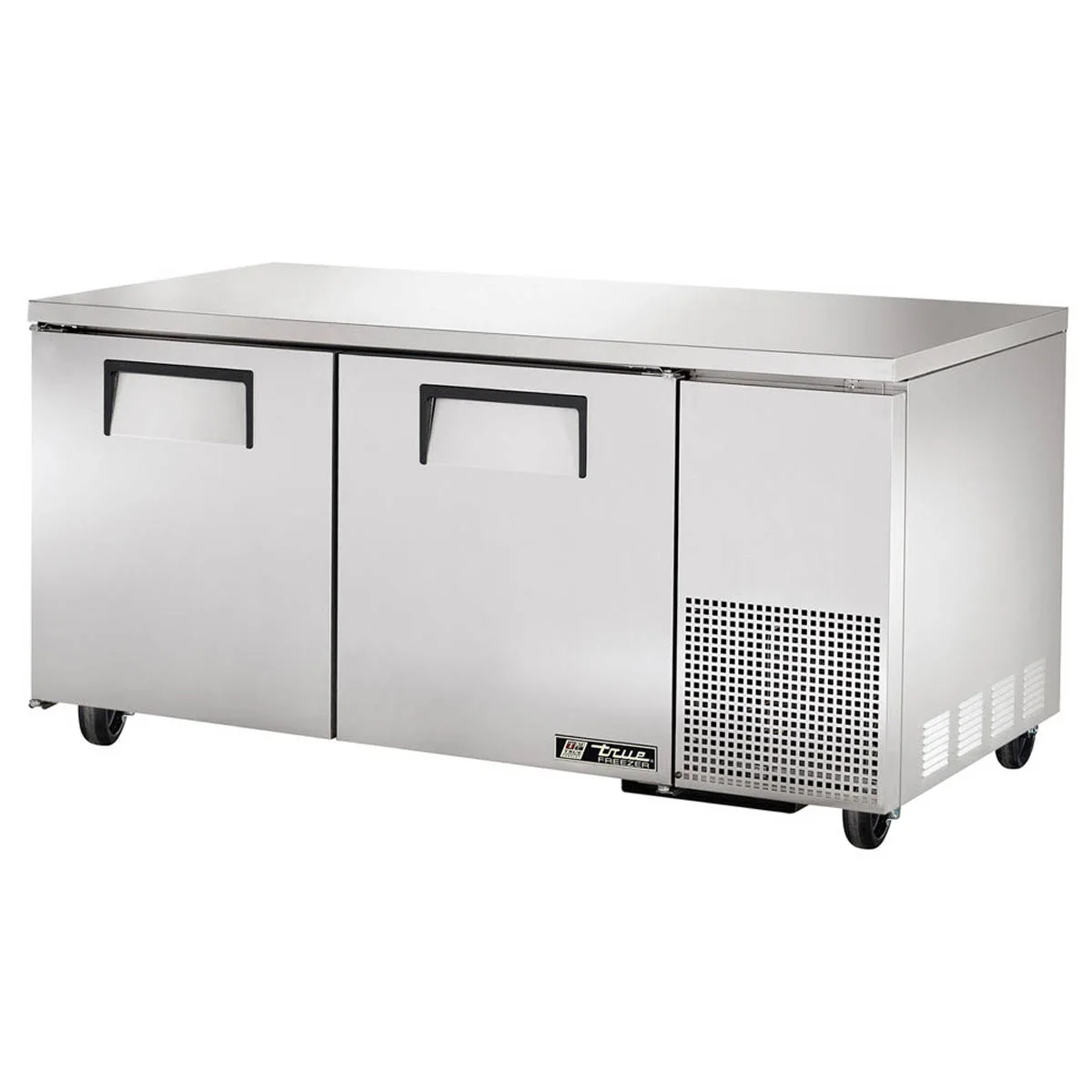 True TUC-67F-HC 67" 2-Section Undercounter Freezer w/ 2 Doors, Side Mounted