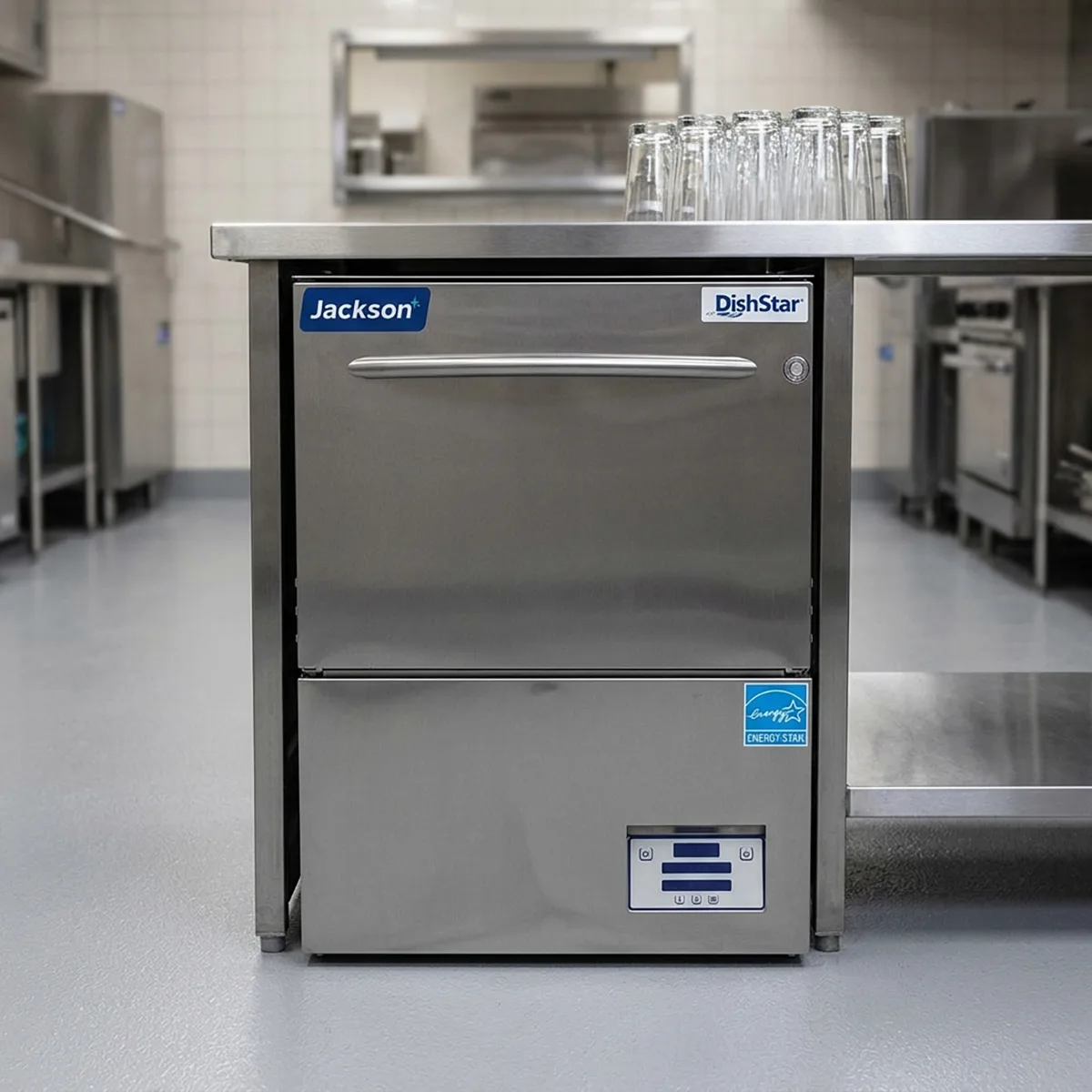 Jackson WWS DISHSTAR HT-E 24" Undercounter Dishwasher,13/21 or 36 Racks/Hr-High Temp w/Booster