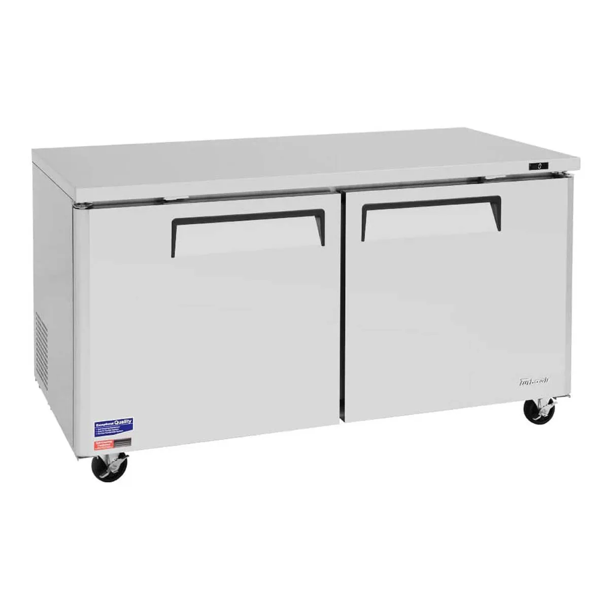 Turbo Air MUR-60-N 60" 2-Section Undercounter Refrigerator w/ 2 Doors, 17 cu. ft.