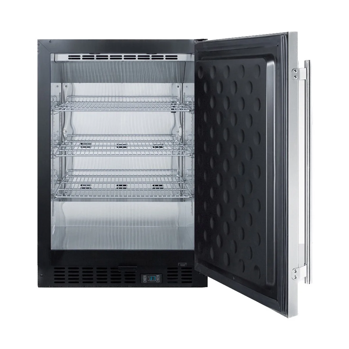 Summit SCR610BLSDCSS 24" One Door Undercounter Refrigerator in Stainless Steel, 5 cu. ft.