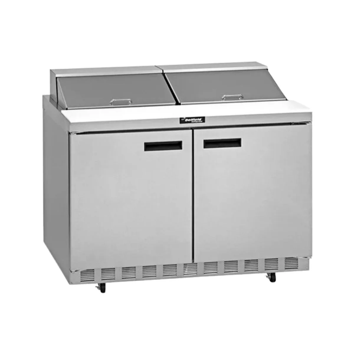 Delfield 4464NP-24M 64" 2-Door Mega Top Sandwich and Salad Prep Table, 24 Pans