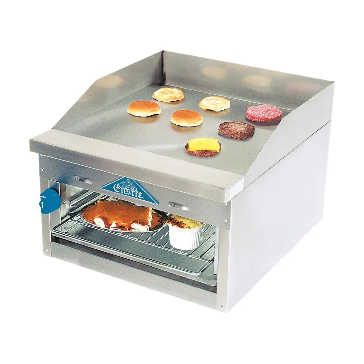Comstock-Castle FHP24-24B 24" Countertop Gas Griddle/Cheesemelter Broiler Combos, 30.000 BTU