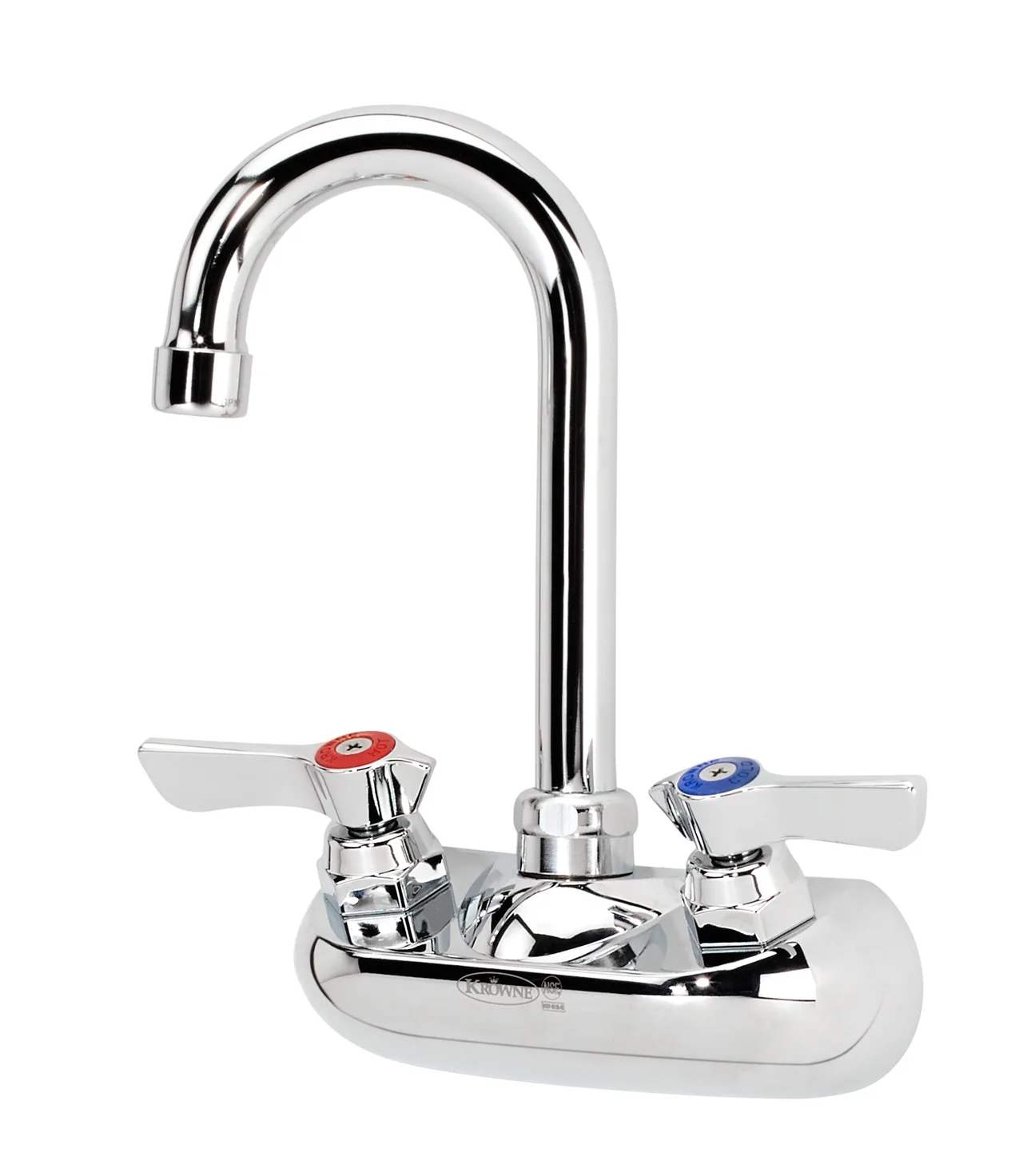 Krowne 10-400L Krowne Silver Series Faucet, Wall-Mounted, 4" Centers