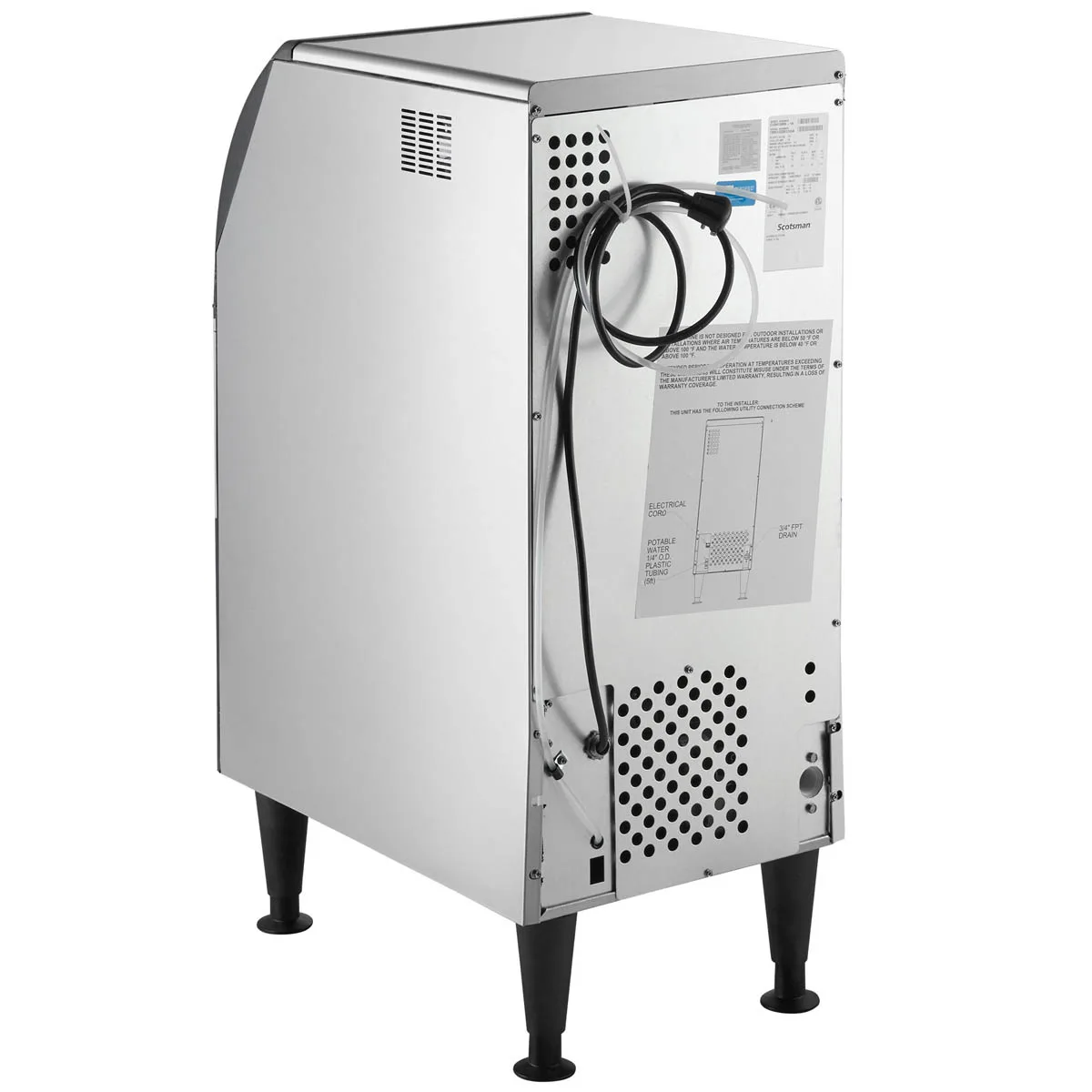 Scotsman CU0415MA-6 Air Cooled Ice Maker with Bin, Dice Cubes, 58 lbs/Day, 50hz Export Model