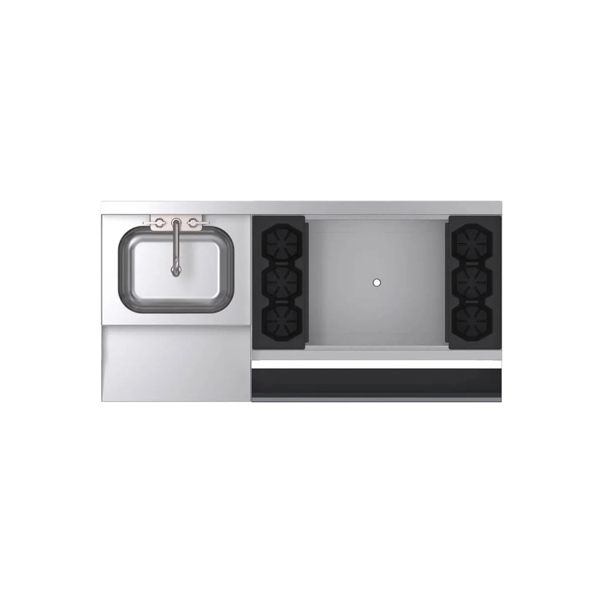 Krowne KR24-W48R-10 48" Blender Station Underbar Ice Bin/Cocktail Station w/ 10 Circuit - 92 lbs / Right