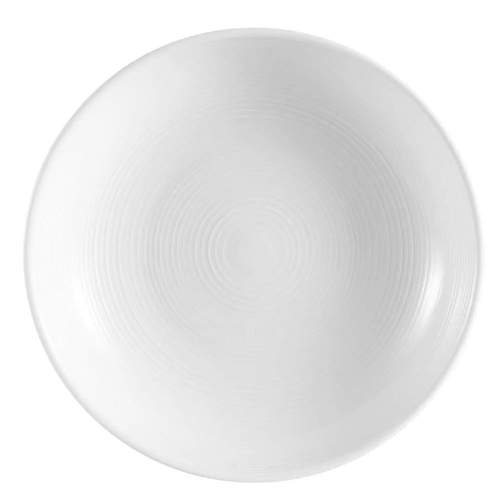 CAC China HMY-81 Pasta and Salad Bowl, 18 oz (8½" × 1½") Round White Porcelain, Oven Safe - 1 Dozen