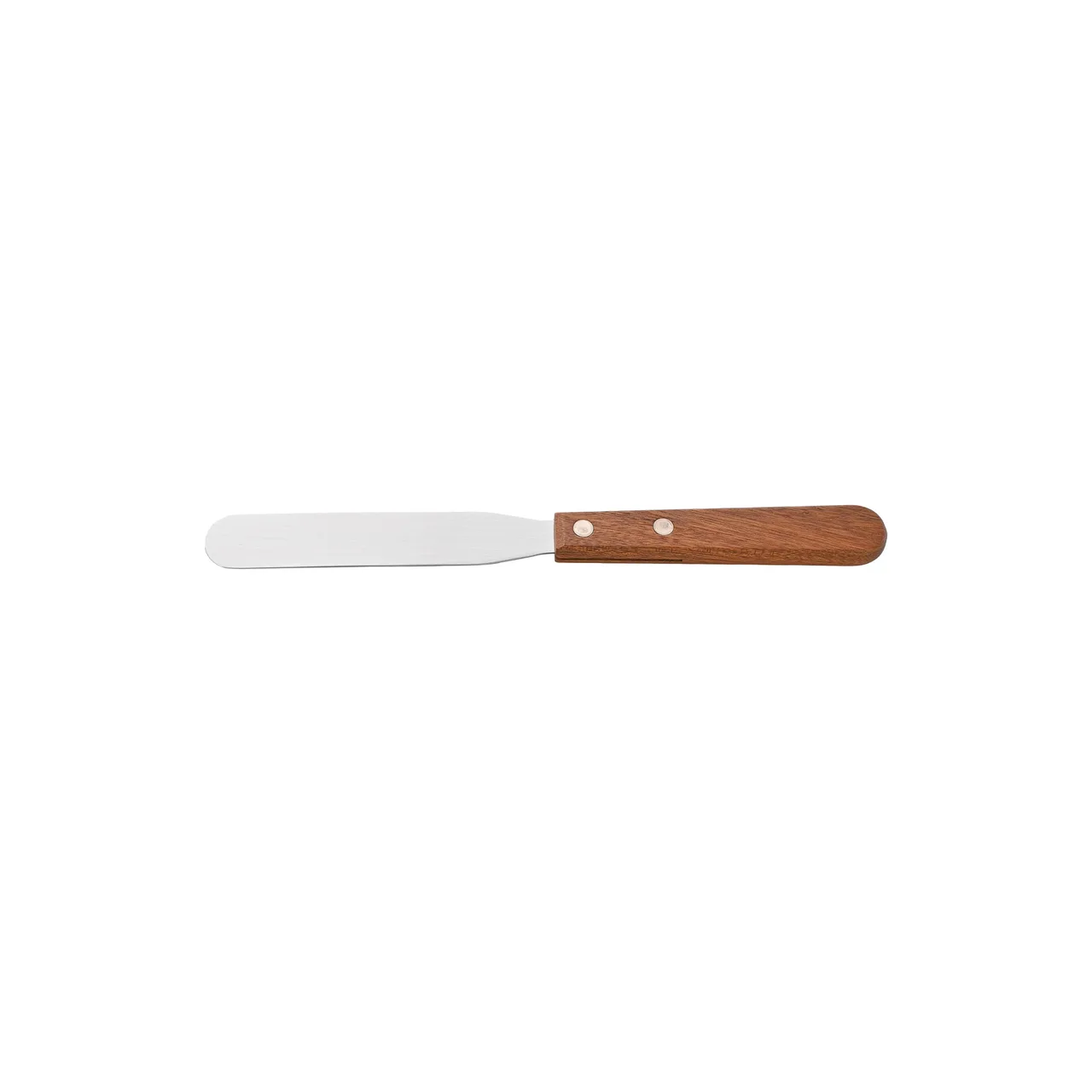 CAC China TNRW-04SP Commercial Spatula, 4"L, Stainless Steel with Wood Handle