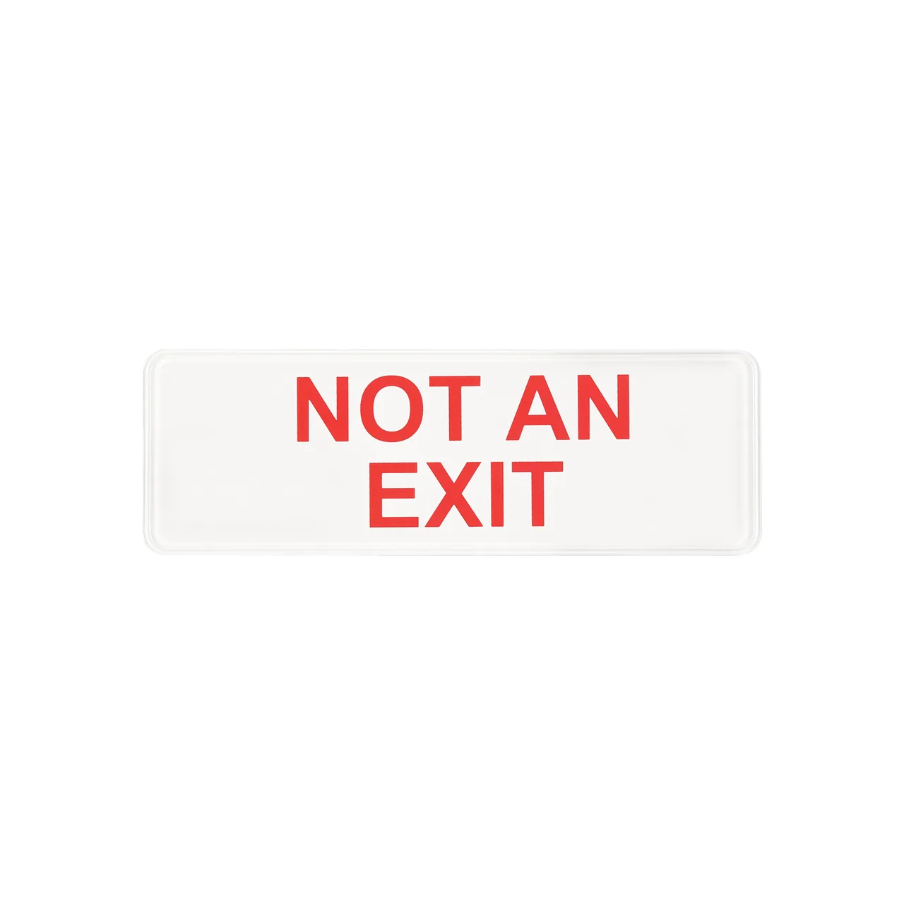 CAC China SCE3-NE19 Not An Exit Compliance Sign, 9" x 3", White, Heavy-Duty Plastic