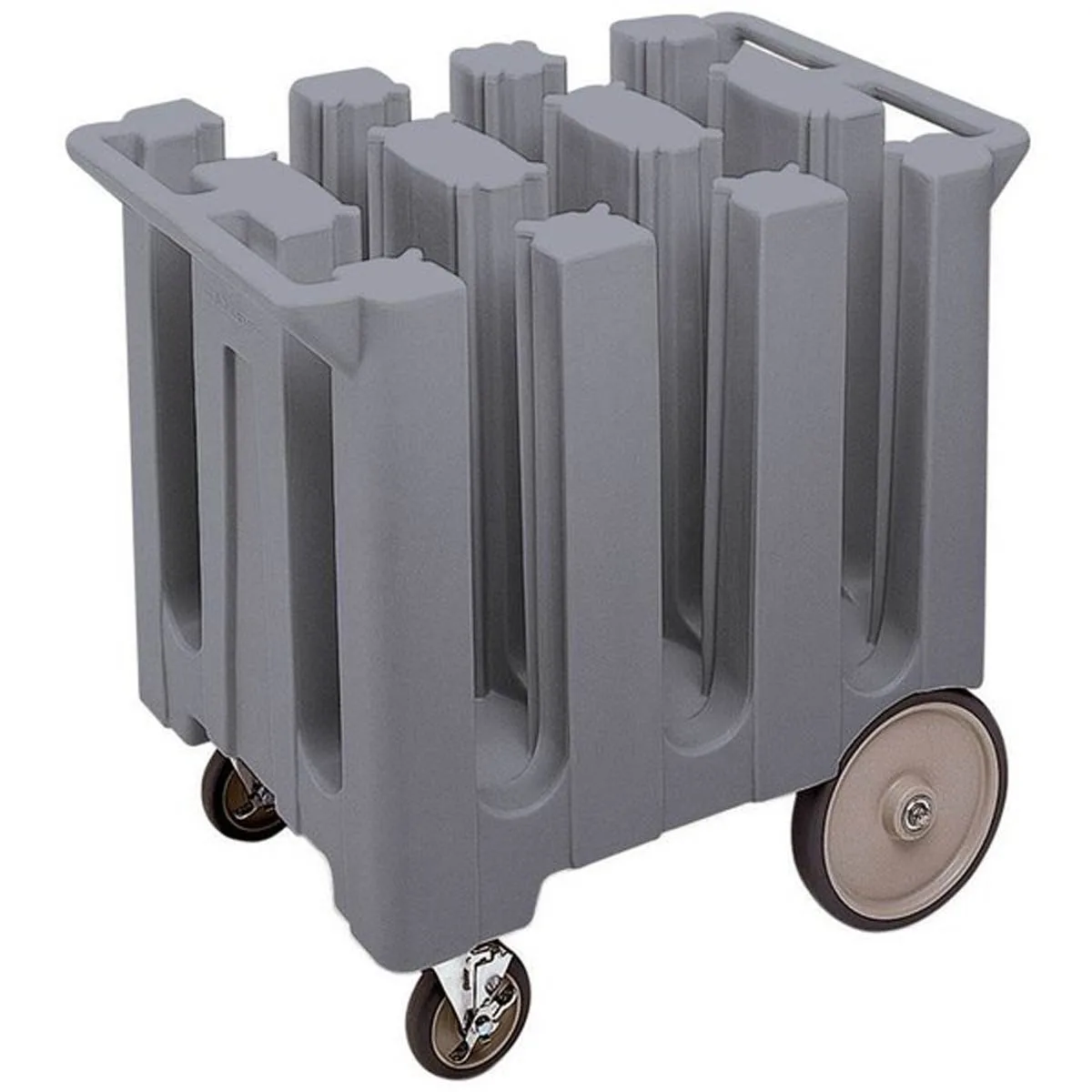 Cambro DC575110 6 Column Black Dish Caddy Cart, 360 Plates, 32-5/8"W x 23-1/2"L, Polyethylene, NSF