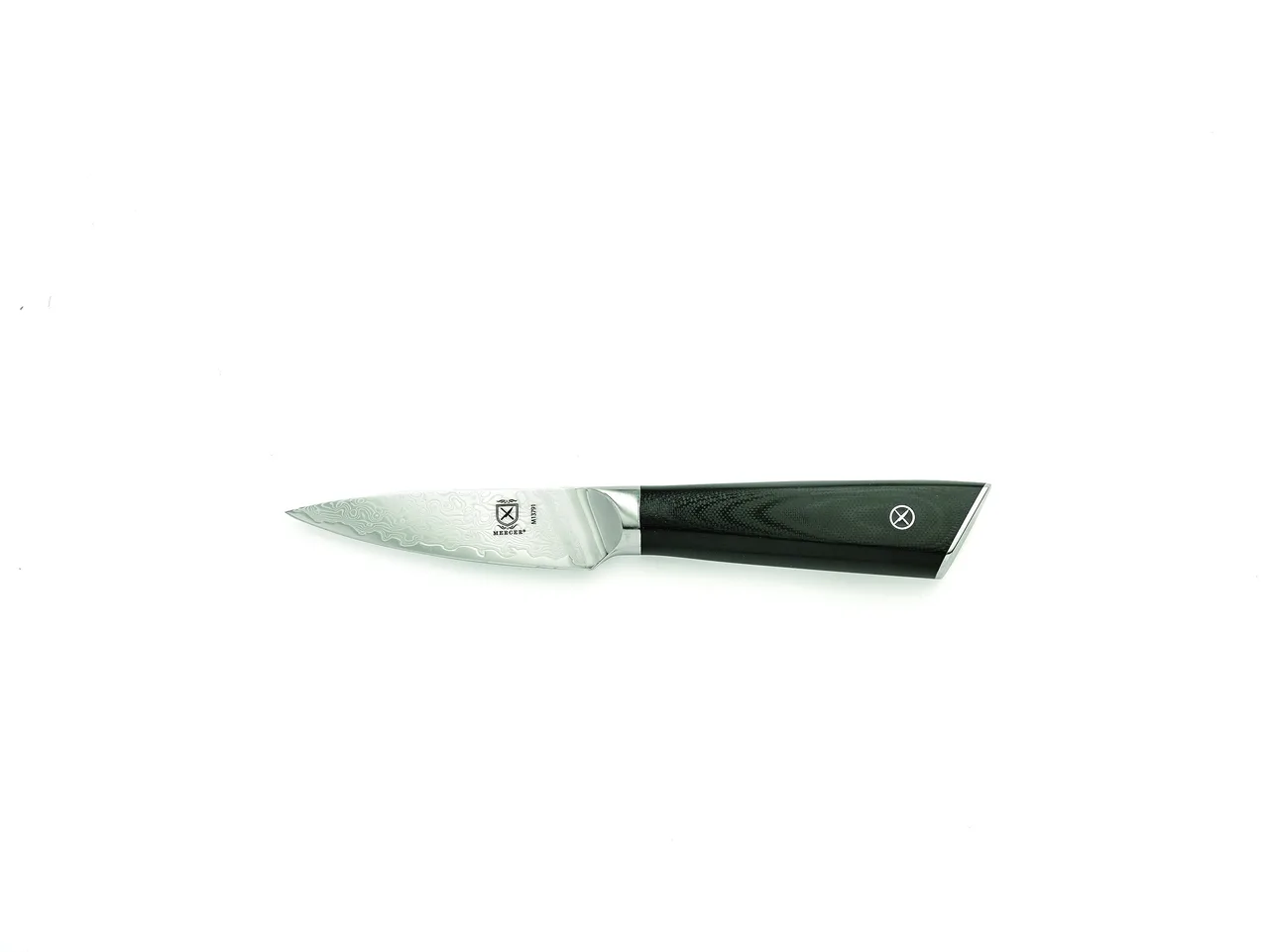 Mercer M13791 Paring Knife – 3½" Damascus Blade, G10 Handle, HRC 62, Full Tang, High Carbon Steel
