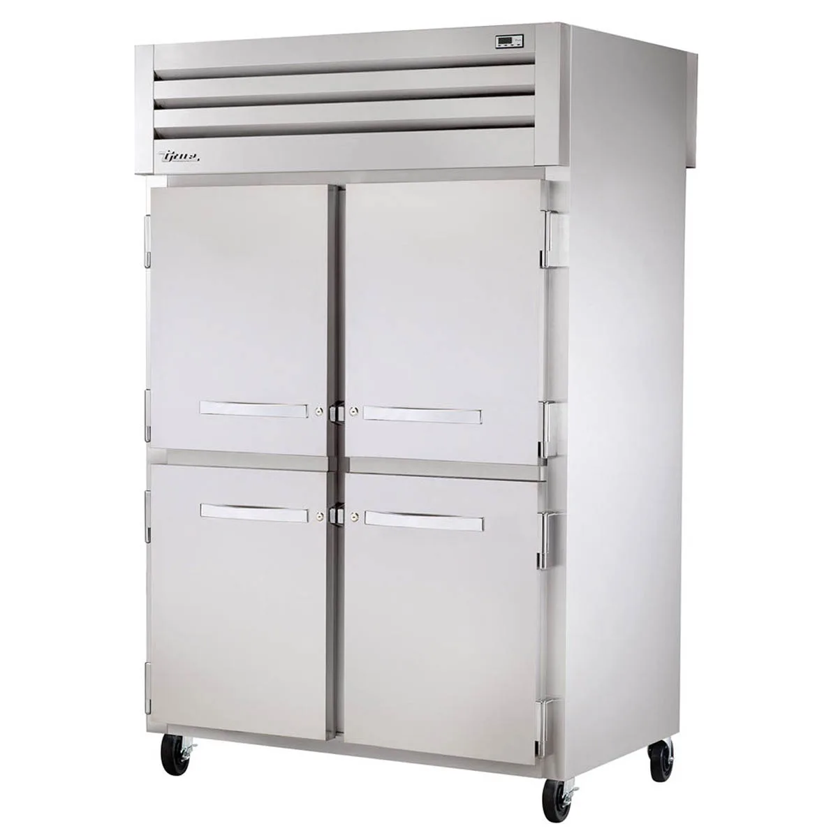 True STA2DT-4HS-HC 52" 2-Section Reach-In Refrigerator Freezer Combo w/ 4 Half Solid Doors
