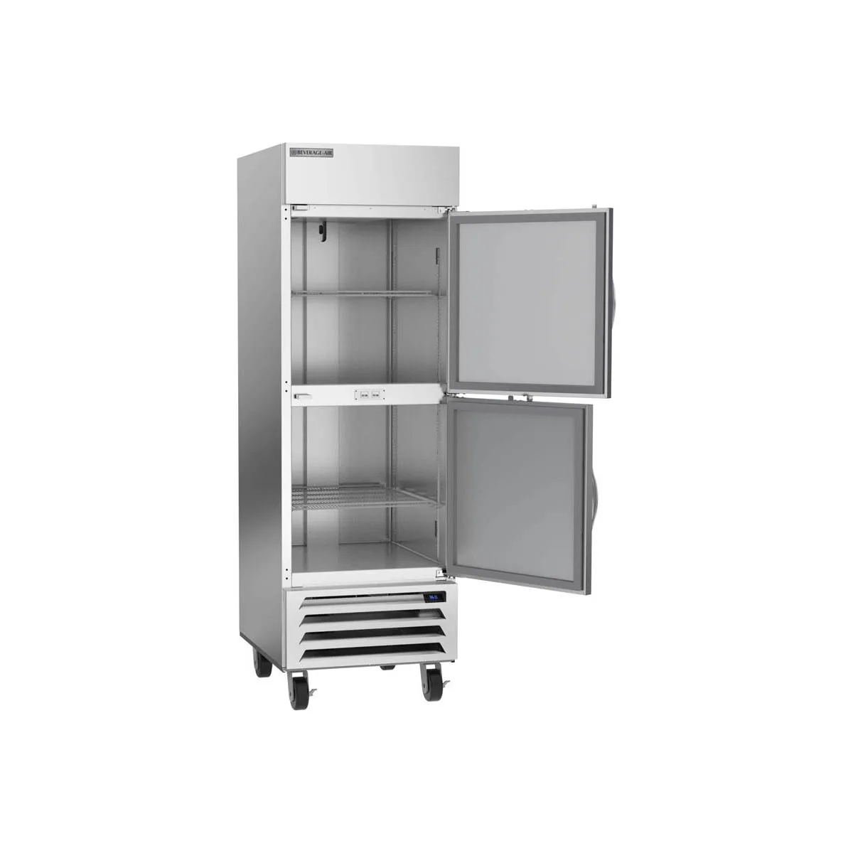 Beverage Air HBR23HC-1-HS, 27" 1-Section Reach-In Refrigerator w/ 2 Solid Half Doors, Bottom Mounted, 1/4 hp, 23 cu. ft.