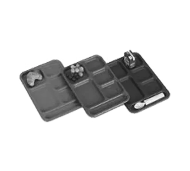Cambro PS1014437 - 6-Compartment Tray, 10" x 14½" Green Polymer, Scratch‑Resistant, Dishwasher Safe
