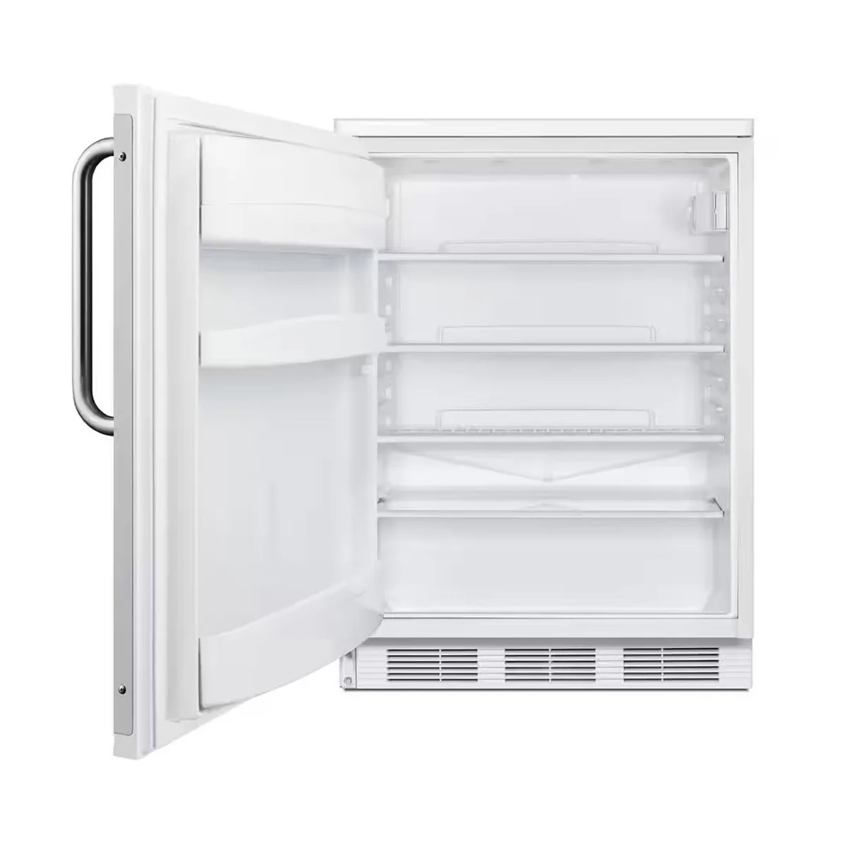 Summit FF6W7BZLHD One Section Reach-In Refrigerator in White, Left Hinged Door, 5.5 cu. ft.