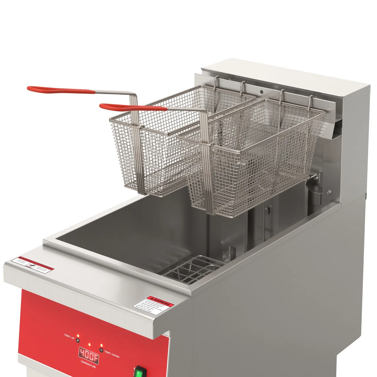 Koolmore KM-FDF40-EE Split Pot Floor Model Electric Fryer