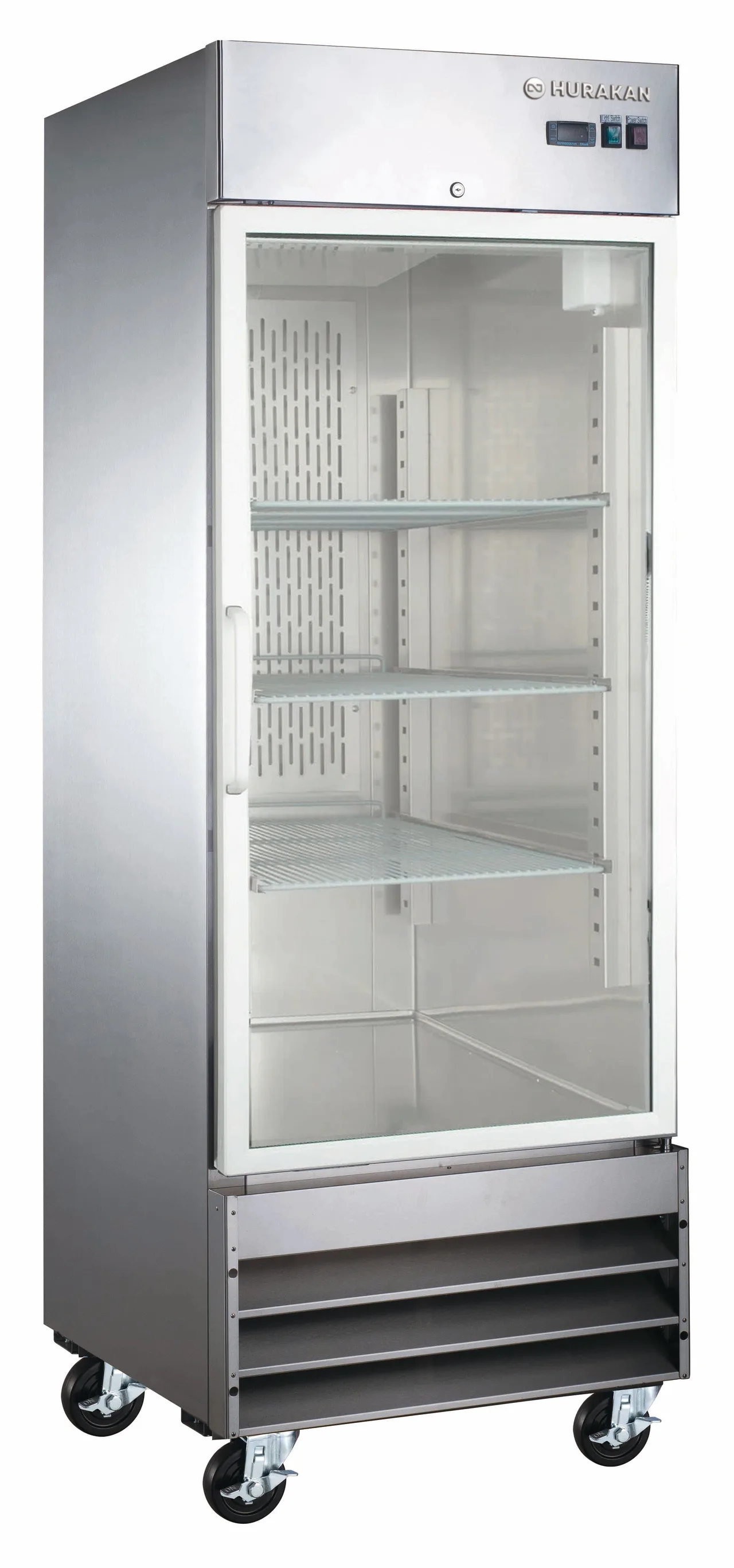 Hurakan HKN-GXE23R1GE 29" 1 Glass Door Reach-In Refrigerator, Bottom Mounted, 23 cu. ft.