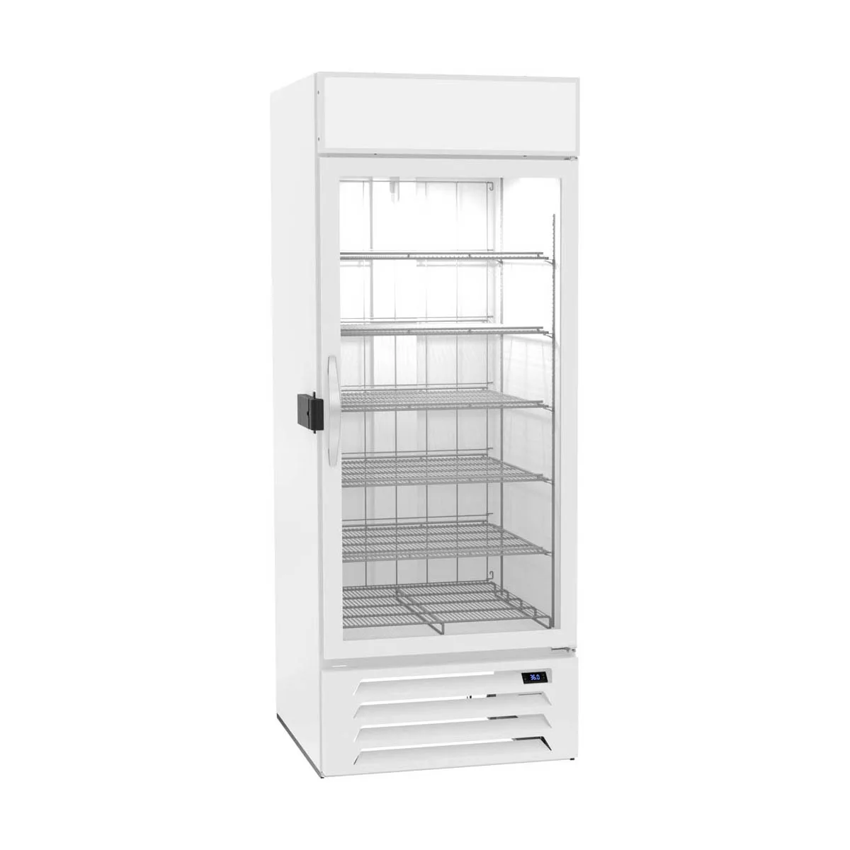 Beverage Air MMR27HC-1-W-IQ 31" One Glass Door Merchandiser Refrigerator in White, 25.88 cu. ft.