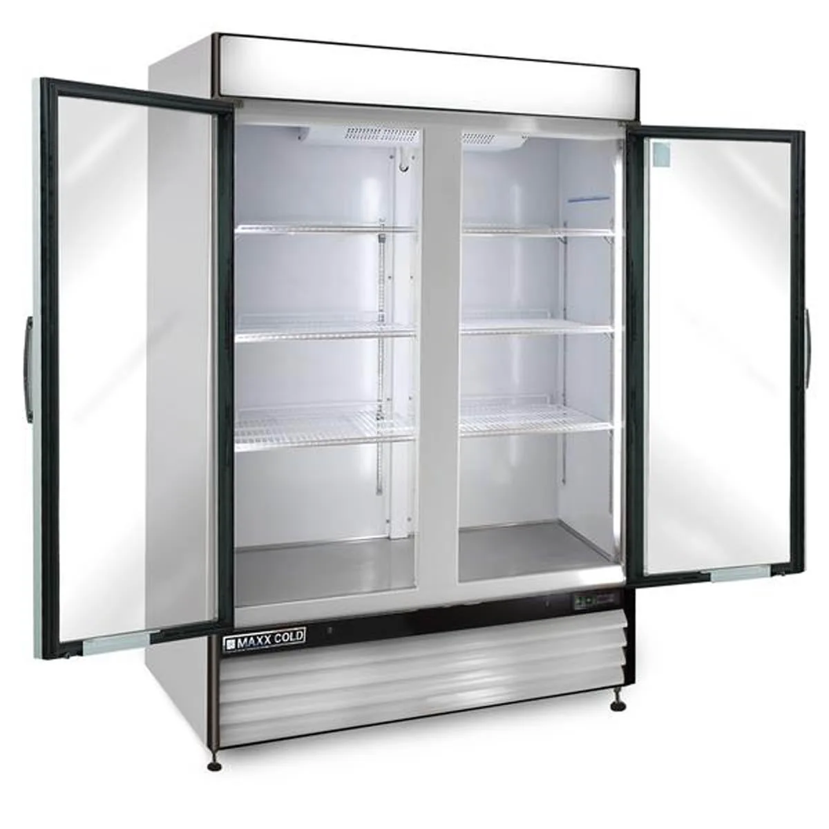 Maxx Cold MXM2-48FHC 54" 2 Glass Doors Freezer Merchandiser in White, 48 cu.ft.
