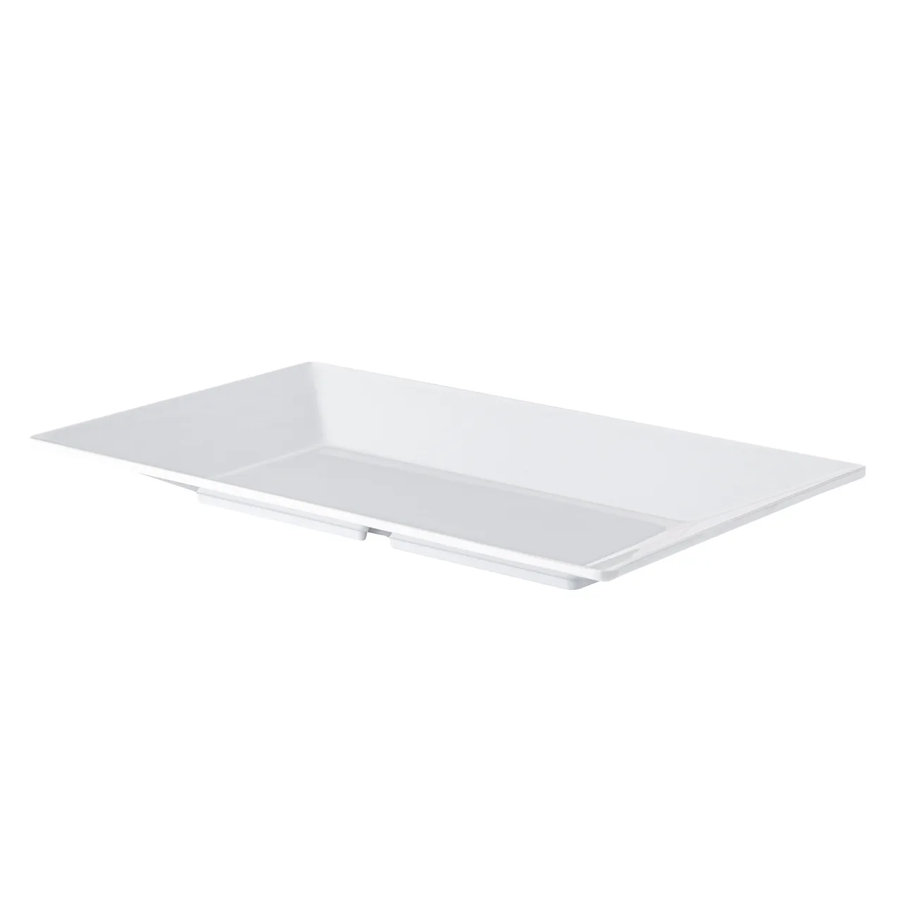 CAC China MLKS-12 King Platter, 10" W x 6-1/8" D x 1-1/8" H, Rectangular White China, 1 Dozen