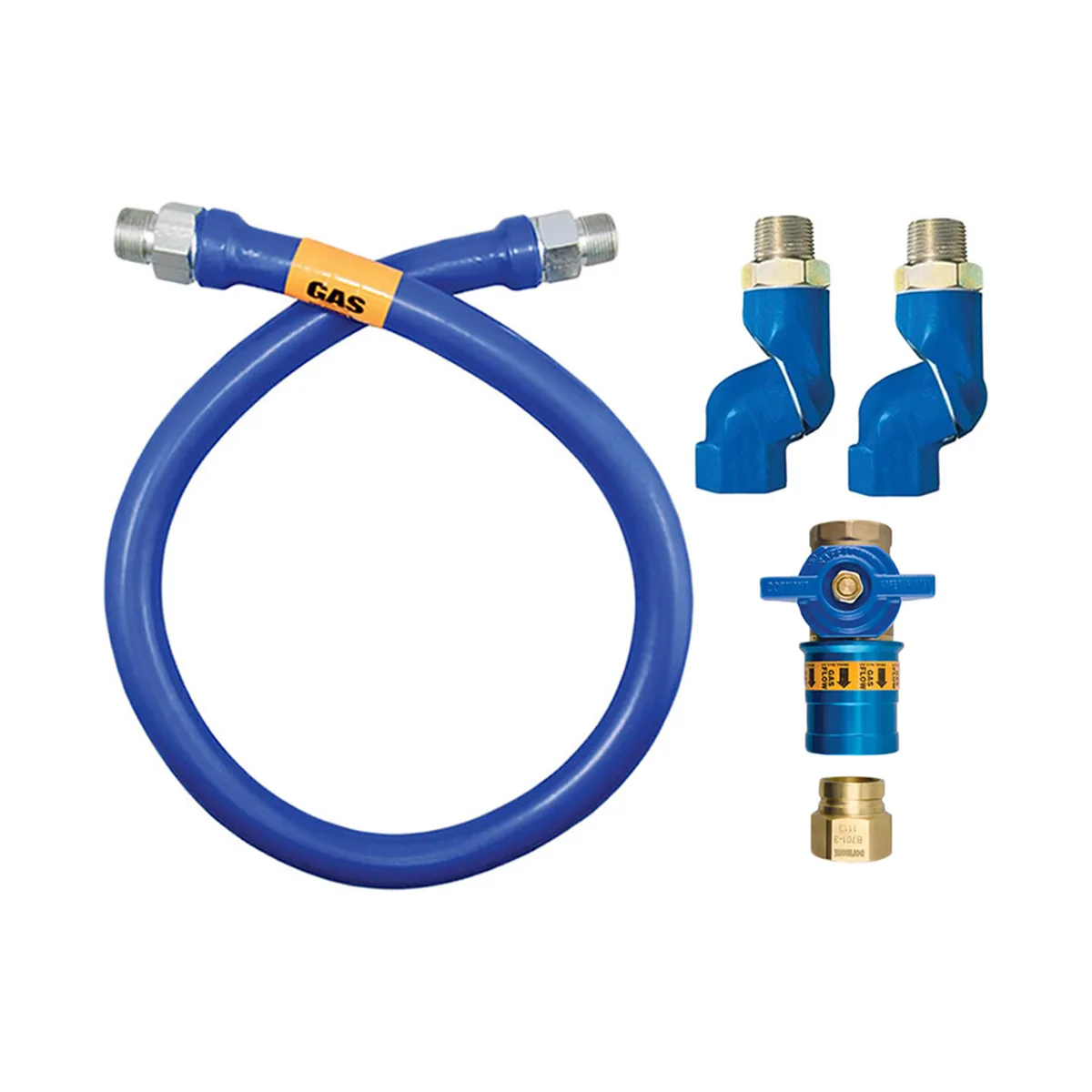 Dormont 16100BPCF2S72 Safety Quik 72" Gas Connector Kit w/ (2) Swivel MAX, 1" Diameter