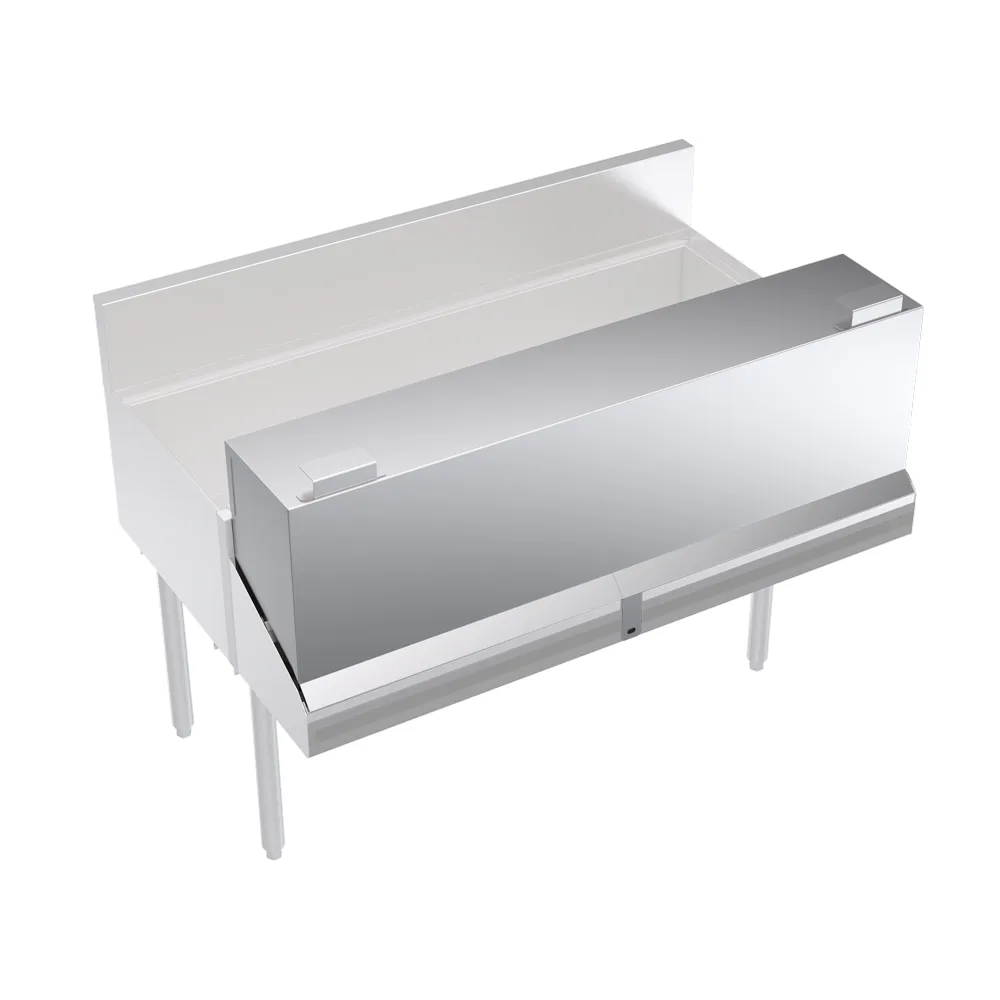Krowne KR-DC46 Locking Cover For Double Speedrail, 46" Width, 43"-47" Stainless Steel Double Style