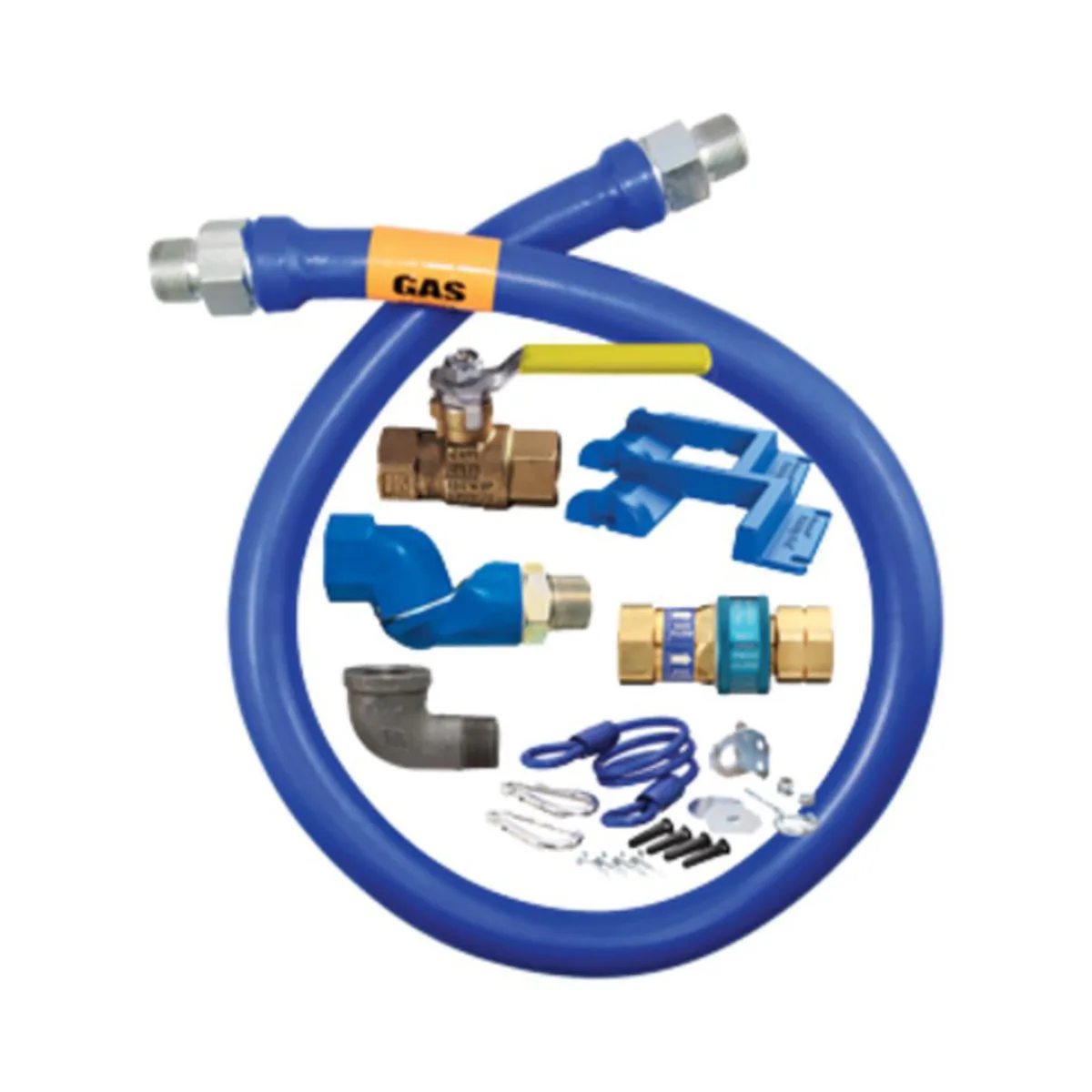 Dormont 1675KITS36PS 36" SnapFast Moveable Gas Connector Kit w/ Excess Flow Value, Elbow, 3/4" Dia