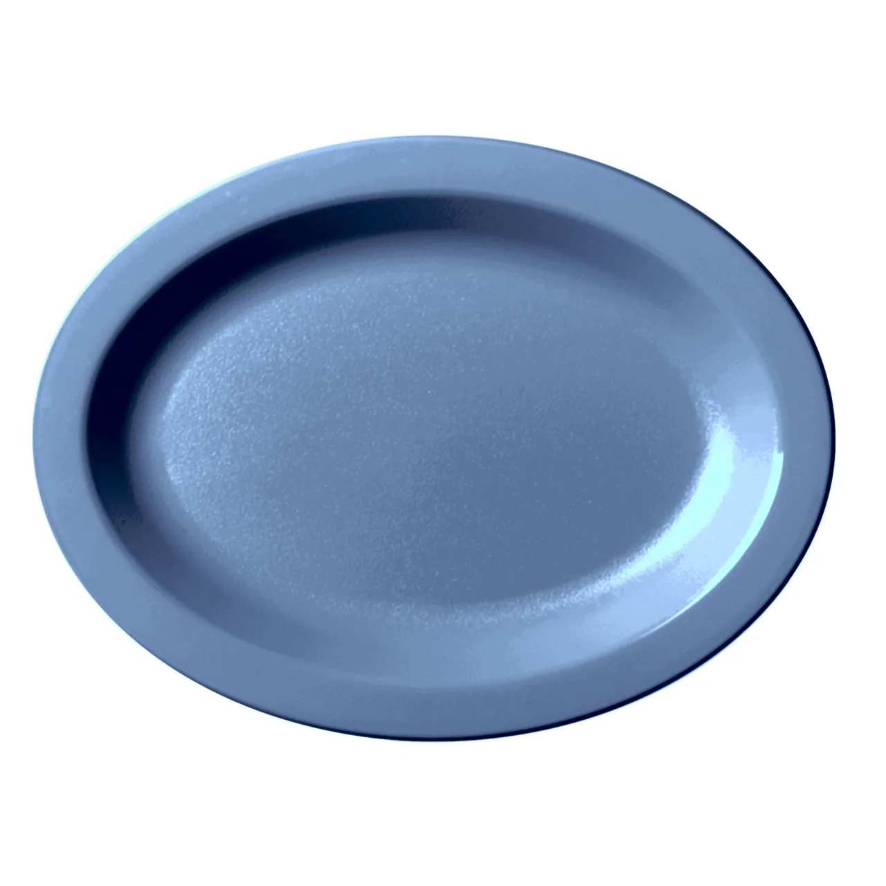 Cambro 120CWP401 Camwear® Oval Platter, 12" x 9" Slate Blue Polycarbonate, Finish, Scratch‑Resistant