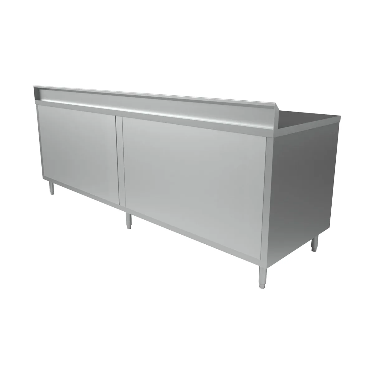 BK Resources CSTR5-3084H 84" Work Table, Cabinet Base with Hinged Doors