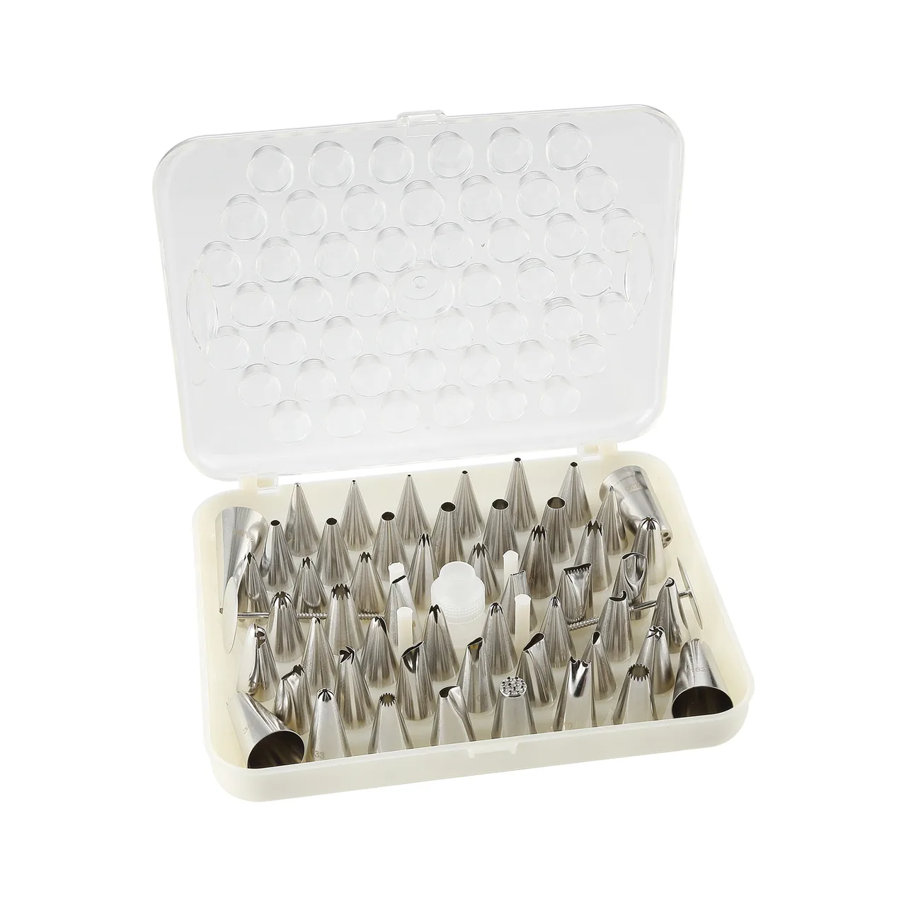 CAC China B7DT-52 Stainless Steel Cake Decorating Tip Set, 52 Pieces, Baking Smallwares, 52/Set