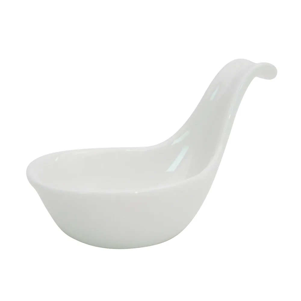 CAC China BH-105 - White Bowl, 3 oz., 5" L × 3-1/4" W × 2-1/2" H, Dishwasher/Oven/Microwave - Dozen