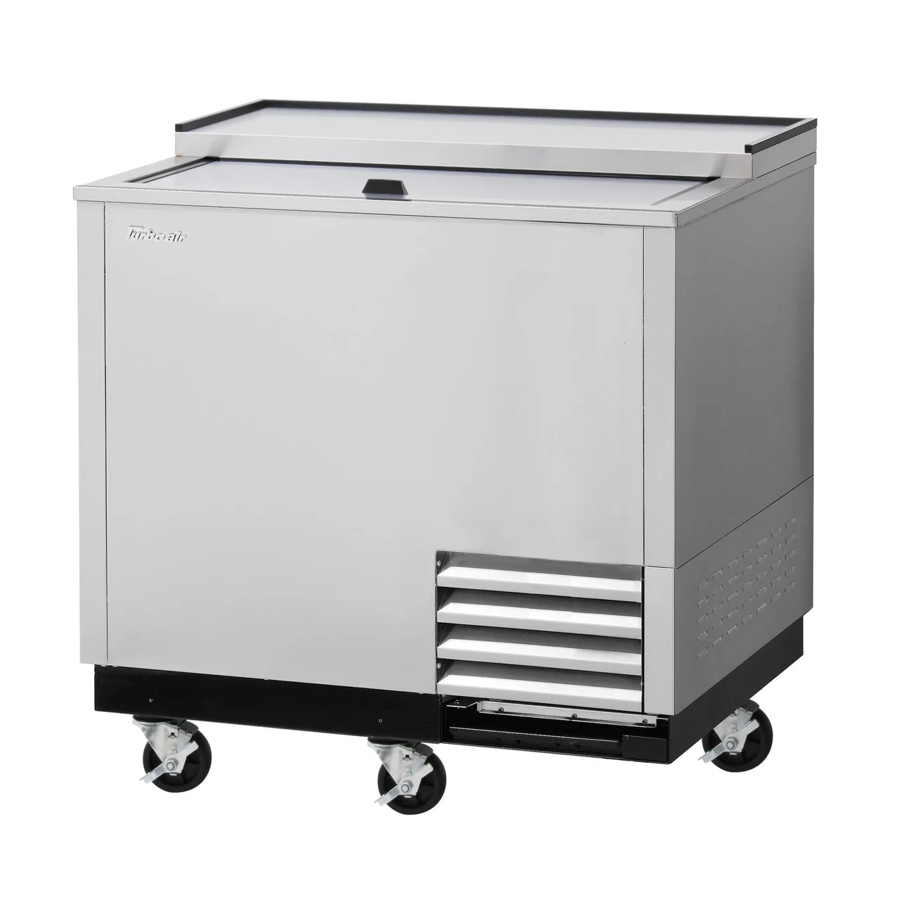 Turbo Air TBC-36SD-GF-N 37" Stainless Glass Froster, 93 Mugs Capacity